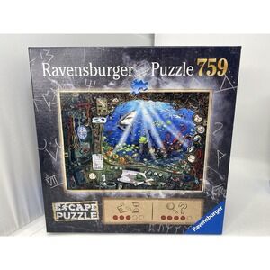 Ravensburger 759 Piece Escape Puzzle "Submarine" Jigsaw + Deduction Riddles